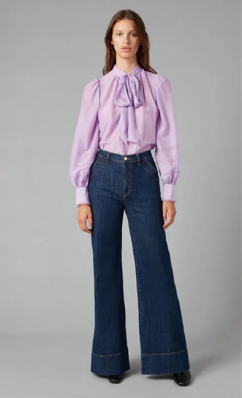 Women's denim jeans if it's styled with-Raquel Wide Leg Jean - Vintage Wash