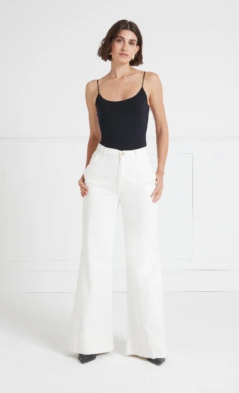Women's denim jeans on near sale top-Raquel Wide Leg Jean - White