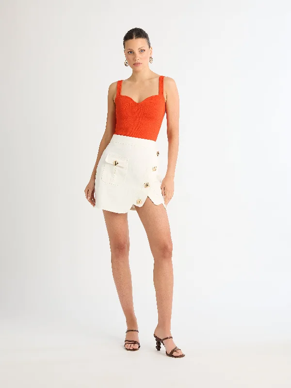 Women's denim skirts for beach vacation outfits -REPUBLIC DENIM SKIRT