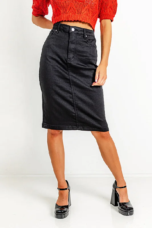 Women's denim skirts for festival wear -Risen The Juliette Denim Skirt