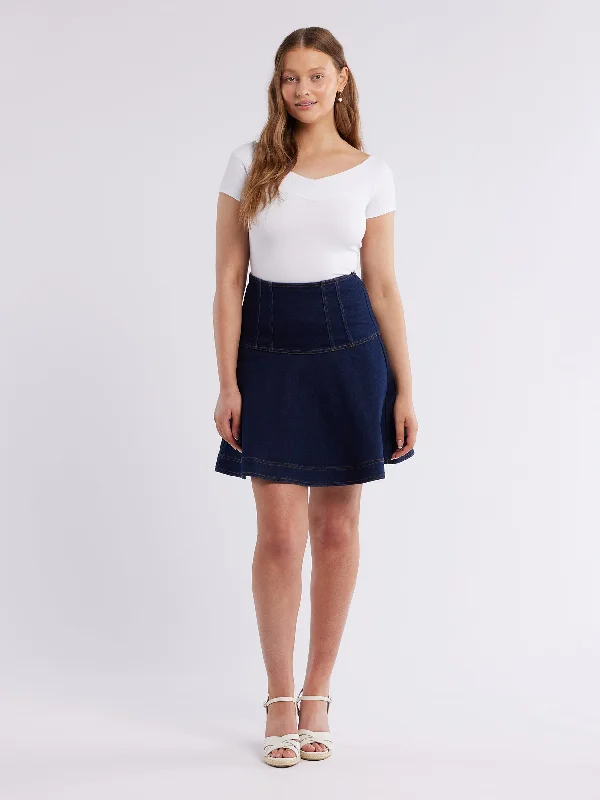 Women's maxi denim skirts for bohemian chic -Taylah Denim Skirt
