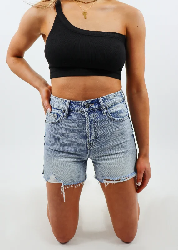 Brand the 2025 often fit:Zoey Bermuda Jean Shorts ★ Light Wash