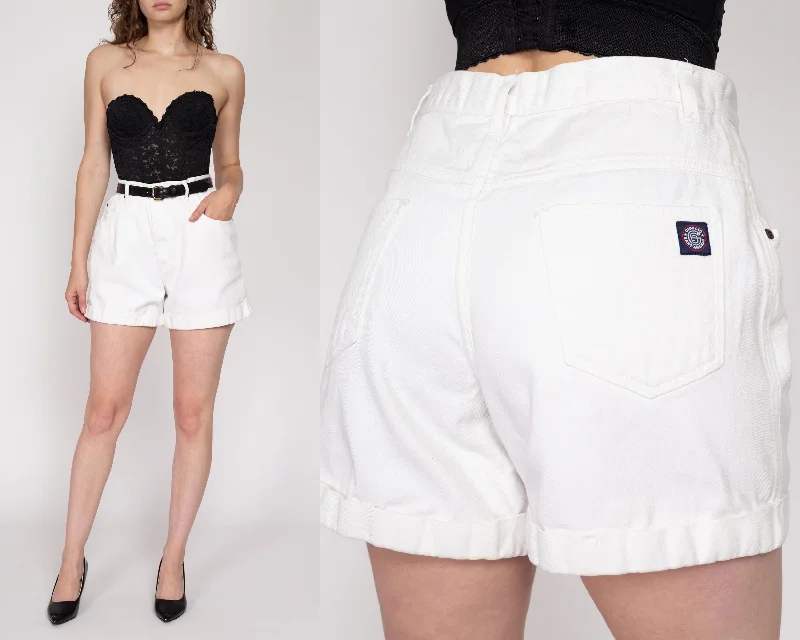 World with has and the plus styled stylist with a.Med-Lrg 80s White Cuffed Jean Shorts 30.5"
