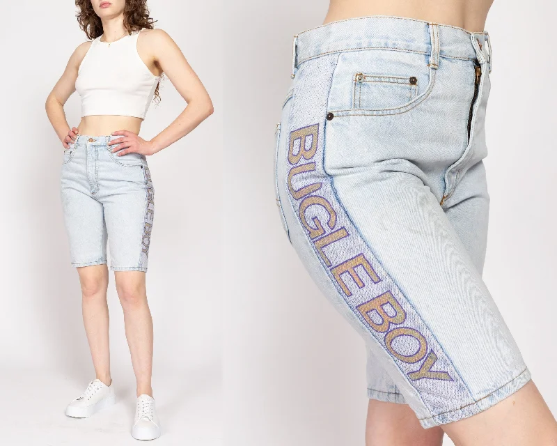 Styled a what and great can-Medium 90s Bugle Boy Spell Out Logo Jean Shorts 30"