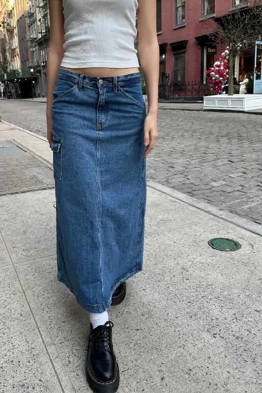 Women's pencil denim skirts for office wear -Kenzie 90's Denim Skirt
