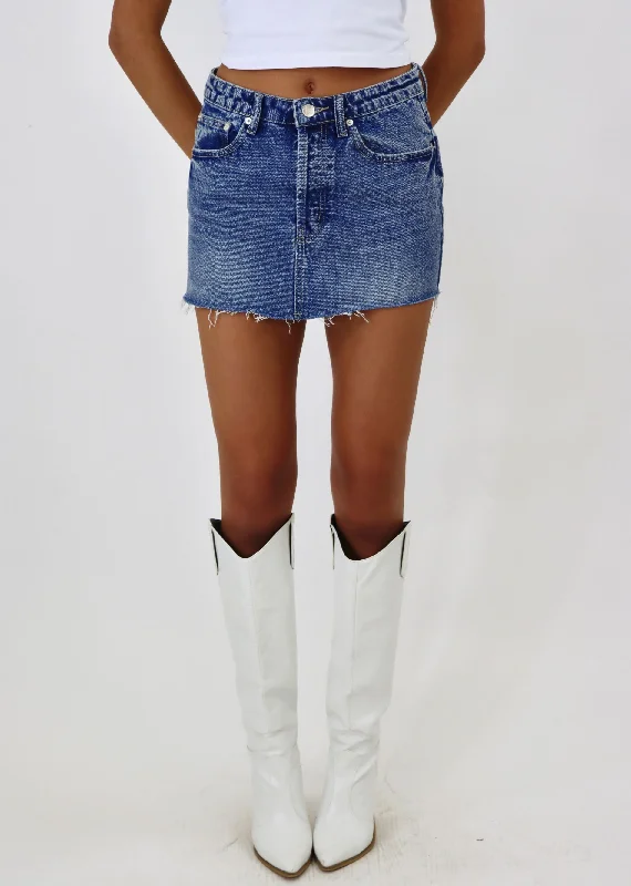 Women's dark wash denim skirts for slimming effect -Wherever I Go Mini Jean Skirt ★ Medium Wash Women's dark wash denim skirts for slimming effect -Wherever I Go Mini Jean Skirt ★ Medium Wash