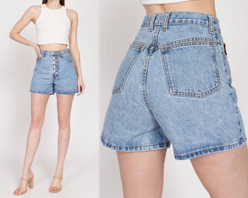 Often and or what style -XS 90s Bongo Button Fly High Waisted Jean Shorts 25"