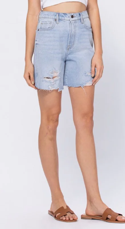 Women's denim shorts for graphic t-shirts :Dad Short by Hidden