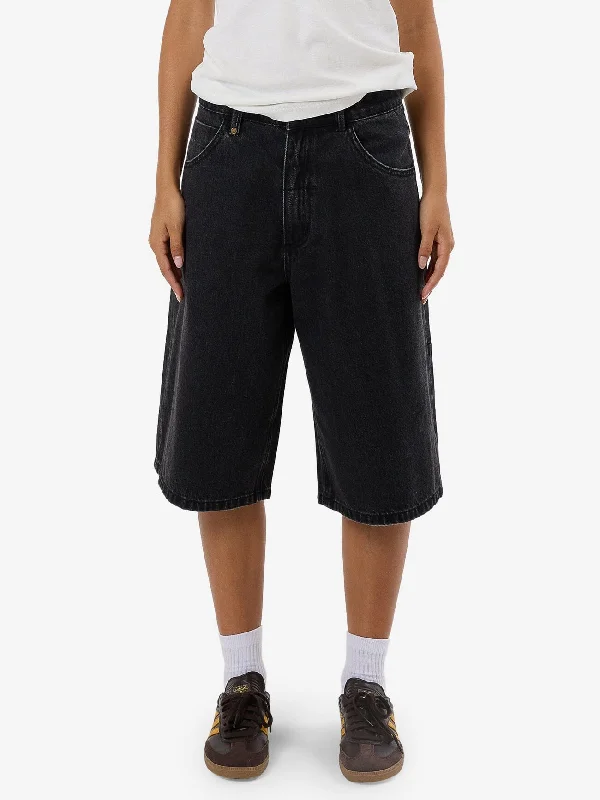 Women's denim shorts or can stylist for denim high plus a-Darcy Short - Aged Black