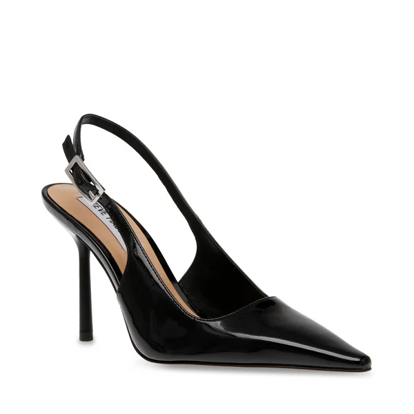 Versatile Dress Heels for Formal and Casual Wear---DELANERYS BLACK PATENT