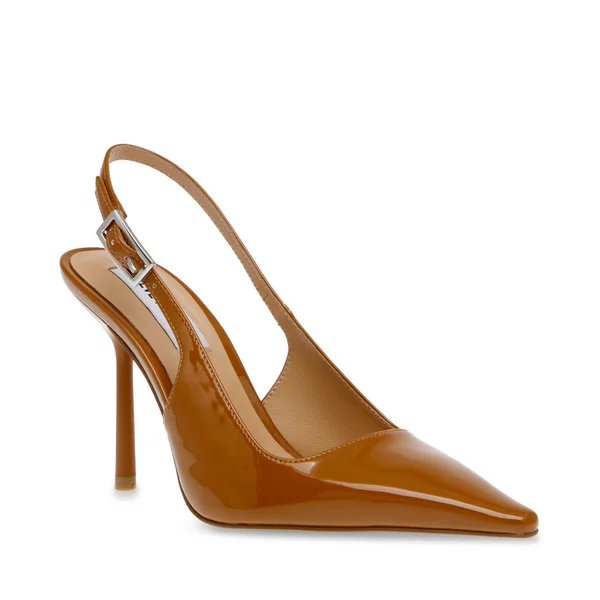 Versatile Dress Heels for Formal and Casual Wear---DELANERYS CAMEL PATENT