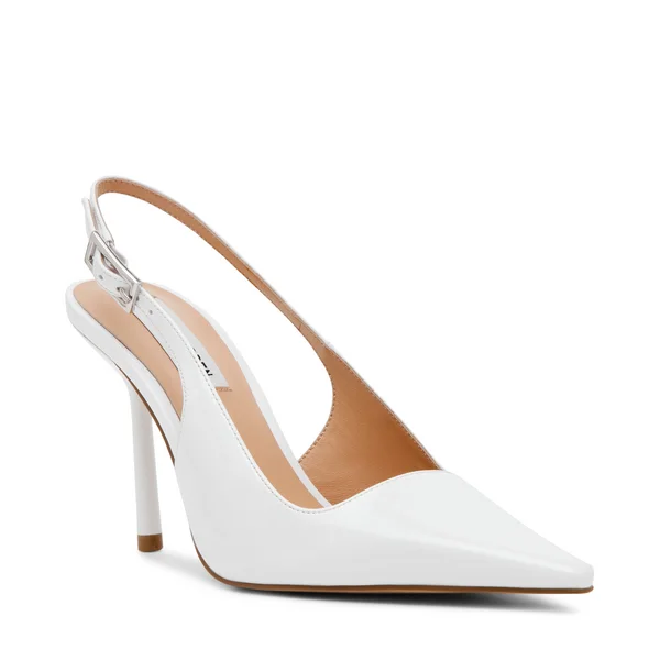 Versatile Dress Heels for Formal and Casual Wear---DELANERYS WHITE PATENT