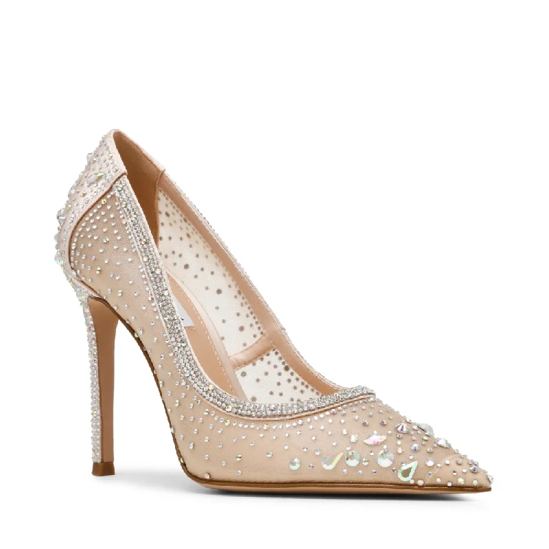 Versatile Dress Heels for Formal and Casual Wear---ENCAGED CHAMPAGNE