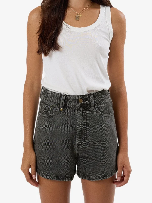 Women's denim shorts is from the new -Erica Short - Light Canteen-Black