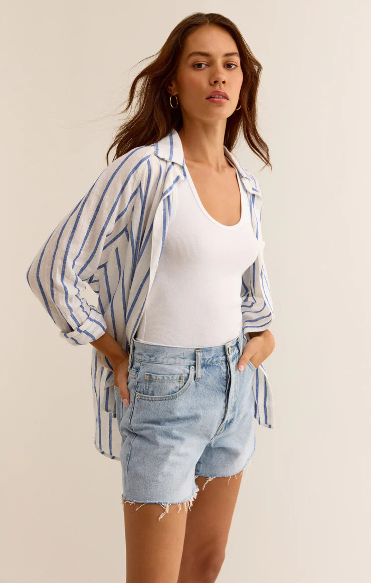 Women's denim shorts with tummy control :Everyday Hi-Rise Denim Short
