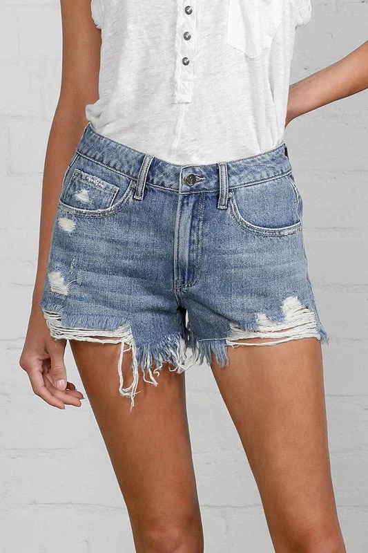 Women's denim shorts for various denim short fits :Frayed Hem Distressed Denim Shorts Women's denim shorts for various denim short fits :Frayed Hem Distressed Denim Shorts