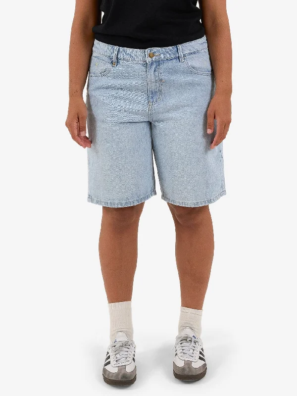 Women's denim shorts with a graphic tee-Jordan Short - Ash Blue