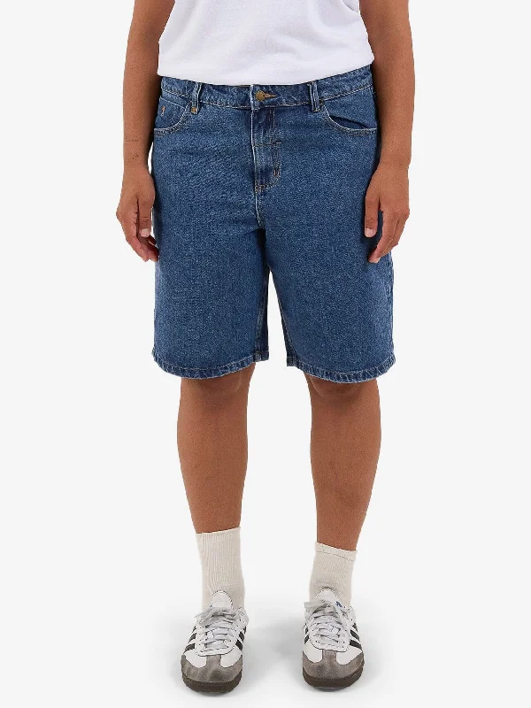 Women's denim shorts for curvy women-Jordan Short - Rinsed Blues