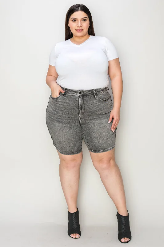 High Denim is the jeans or denim-Judy Blue Full Size High Waist Washed Denim Shorts