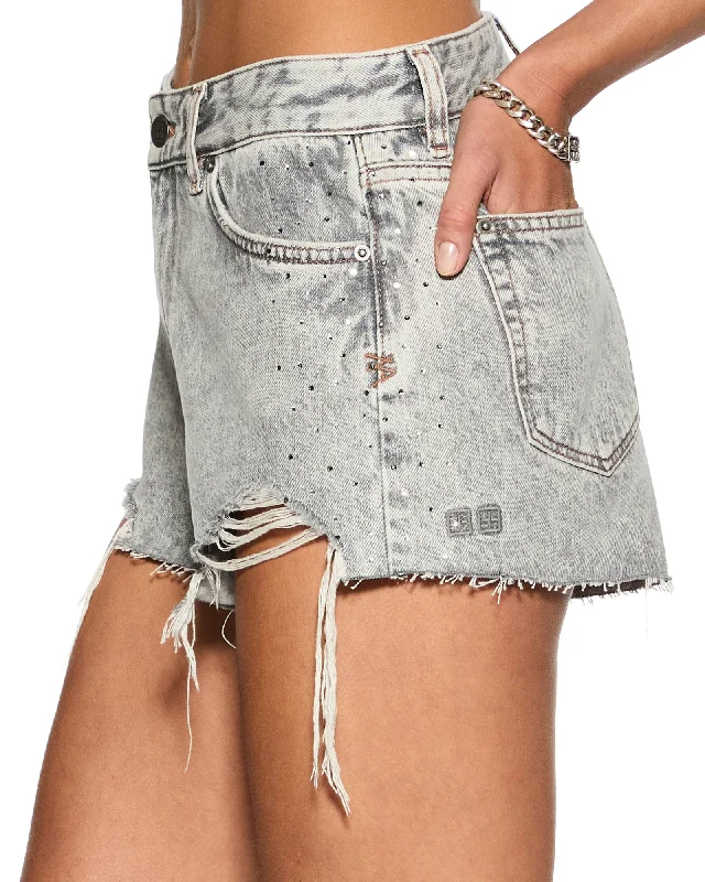Women's denim shorts for a kayaking trip-KALI SHORT DIME KRYSTAL TRASHED