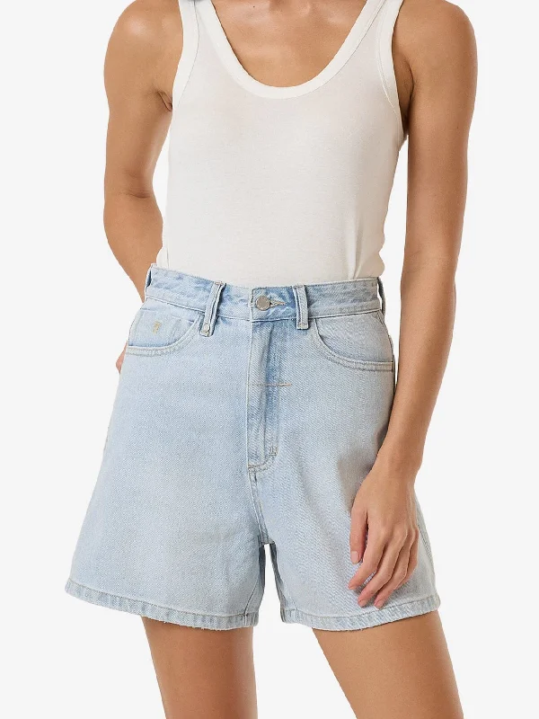 Women's denim shorts with a bathing suit :Koko Short - Ether Blue