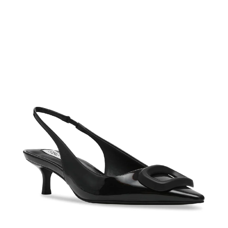 Versatile Dress Heels for Formal and Casual Wear---KRAVIS BLACK PATENT