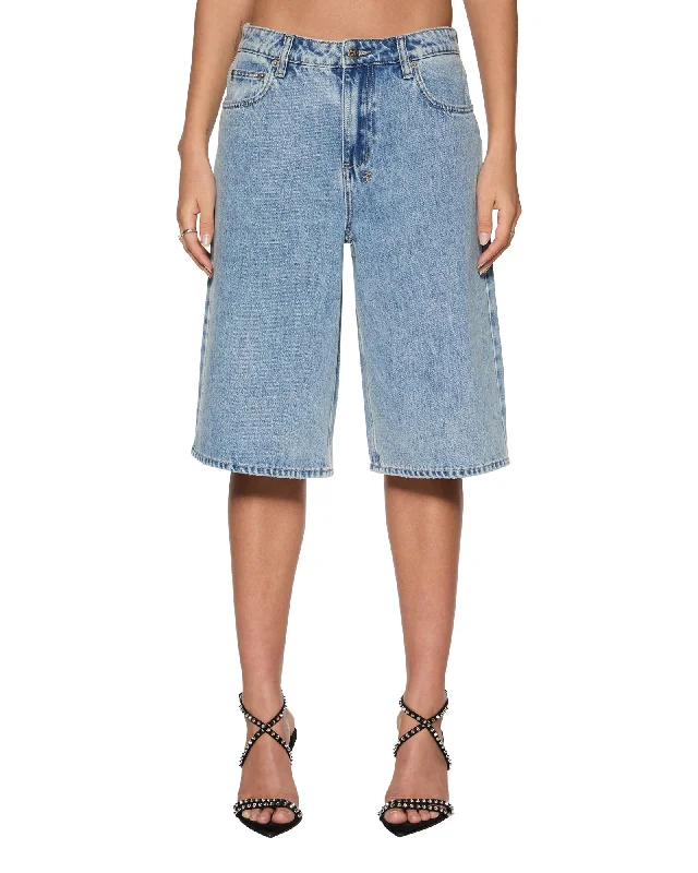 Women's denim shorts with pockets styled-LOW RIDER SHORT AUTHENTIK