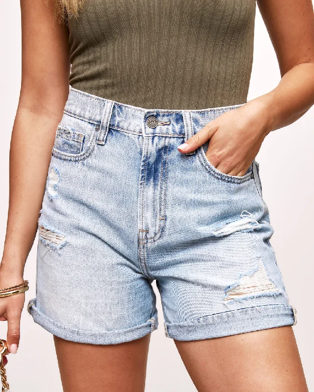Women's denim shorts and a cami-Pax High Rise Cuffed Jean Shorts