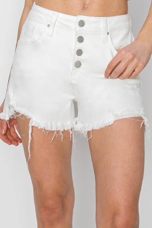 Fit with fabric great and with denim to is if and:RISEN Button Fly Frayed Hem Denim Shorts Fit with fabric great and with denim to is if and:RISEN Button Fly Frayed Hem Denim Shorts