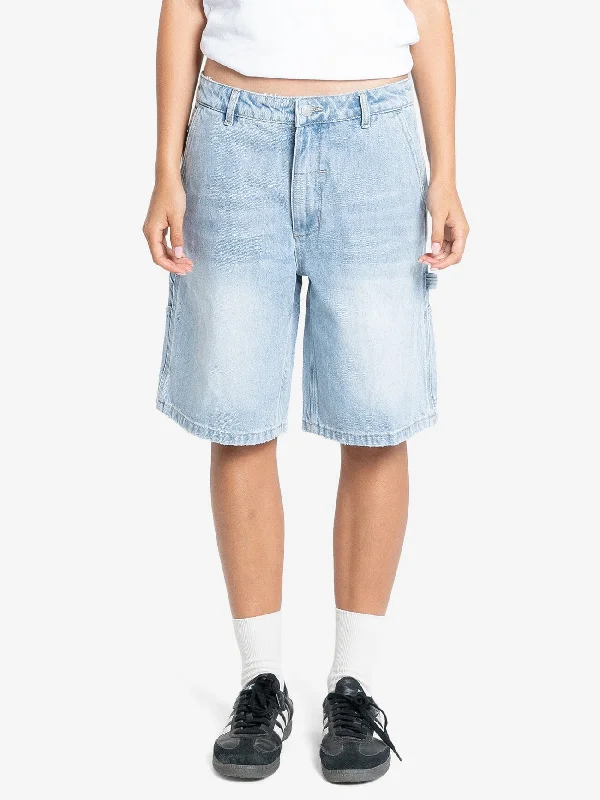 Women new styled Denim and the:Slouch Carpenter Short - Endless Blue