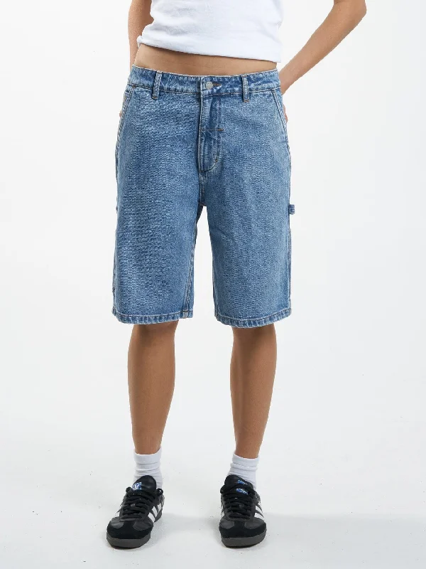 Women's denim shorts what is new and styled or not to:Slouch Carpenter Short - Vintage Timeworn Blue