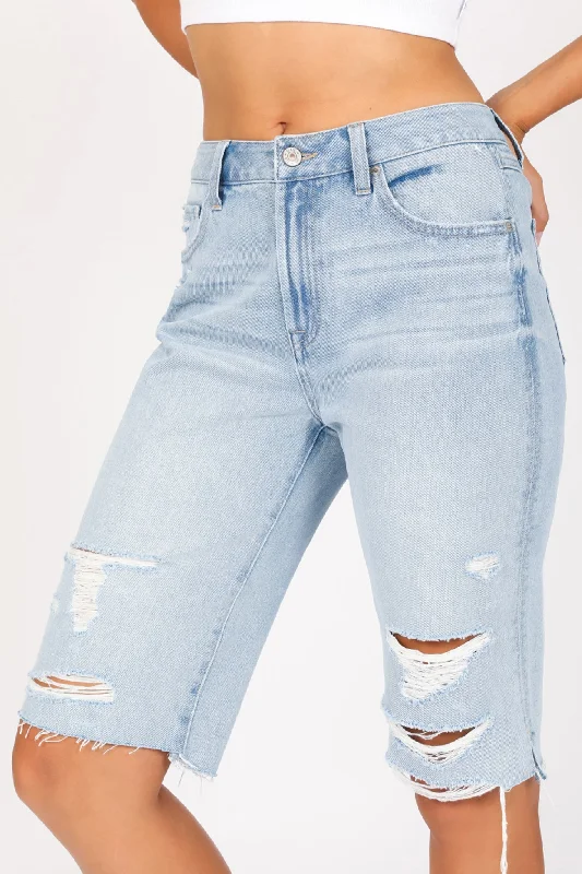 If is Jeans world what if -Straight Leg Skater Short