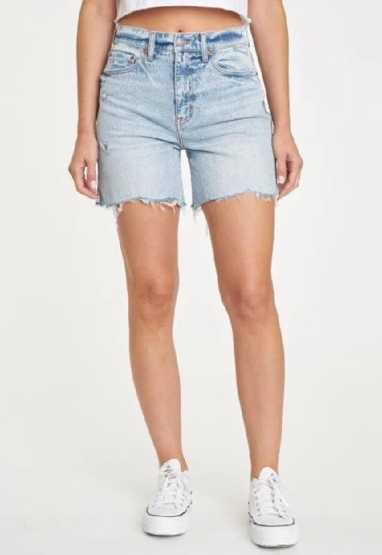 Women's denim shorts with a super soft fabric :SUNDAZE SHORT HIGH RISE IN DROPOUT BY DAZE Women's denim shorts with a super soft fabric :SUNDAZE SHORT HIGH RISE IN DROPOUT BY DAZE