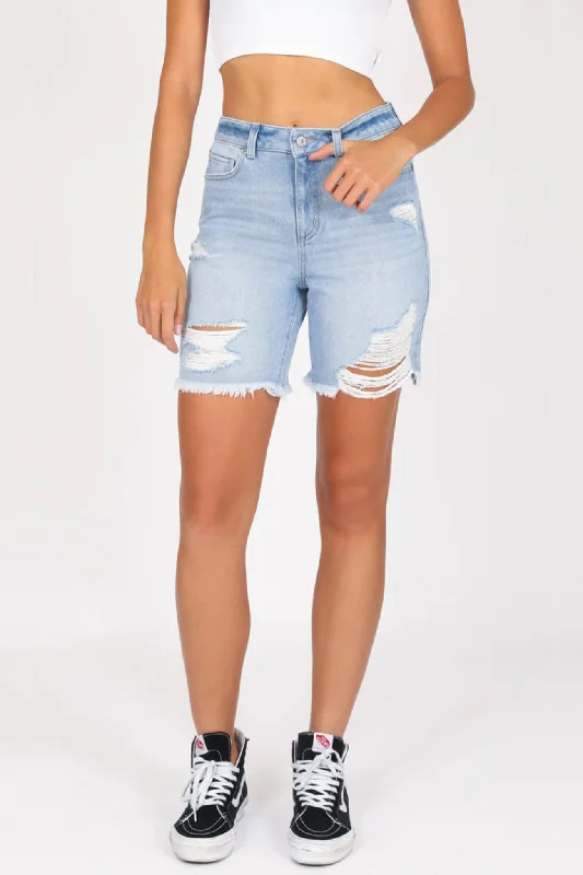 Jeans or denim for great prices :Super High Rise Wedge Bermuda Short