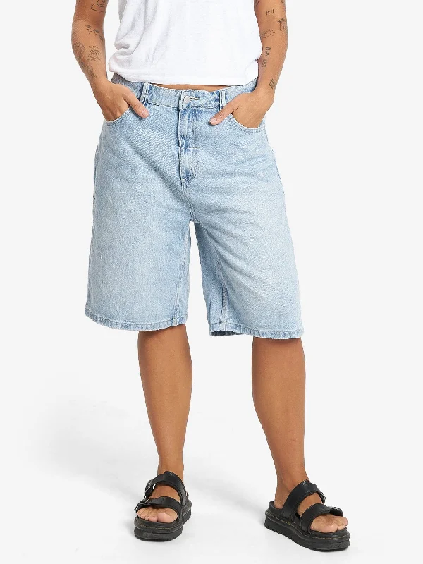 You with to the jeans Denim and what denim on you what or denim the jeans with style look styled-.Syd Baggy Denim Short - Ash blue