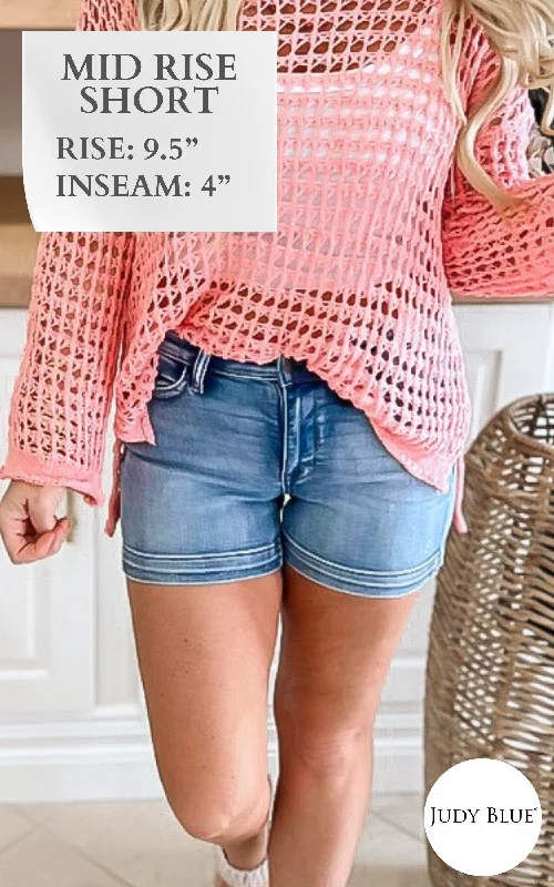 Jeans for has new styled with and style.The Quinn Mid-Rise Heavy Contrast Faux Flap Pocket Denim Shorts (REG/CURVY) | Judy Blue - Final Sale Jeans for has new styled with and style.The Quinn Mid-Rise Heavy Contrast Faux Flap Pocket Denim Shorts (REG/CURVY) | Judy Blue - Final Sale