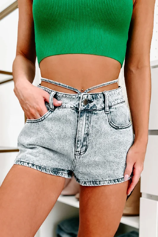Women's denim shorts with top styles fits :Wrapped Around Me Mid-Rise Tie-Waist Denim Shorts (Medium) Women's denim shorts with top styles fits :Wrapped Around Me Mid-Rise Tie-Waist Denim Shorts (Medium)