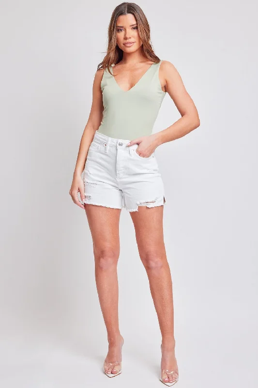 Women's denim shorts for a night out-YMI Jeanswear Distressed Frayed Hem Denim Shorts Women's denim shorts for a night out-YMI Jeanswear Distressed Frayed Hem Denim Shorts
