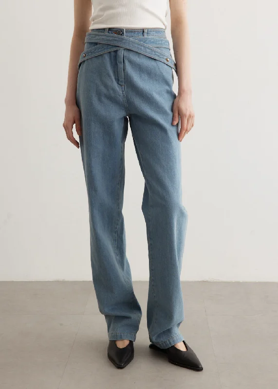 Women's denim jeans with a patchwork design-Jo Jeans