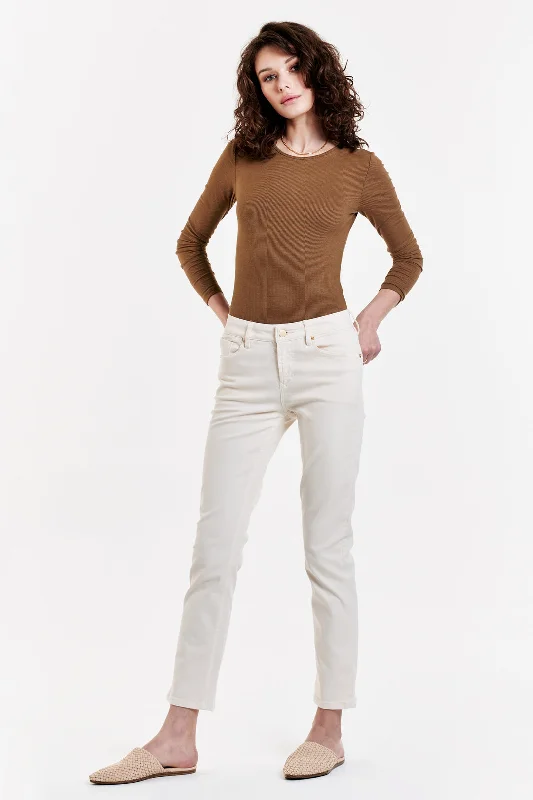 Women's denim jeans discounts with-Dear John Blaire High Rise Ankle Slim Straight Jeans Wheat