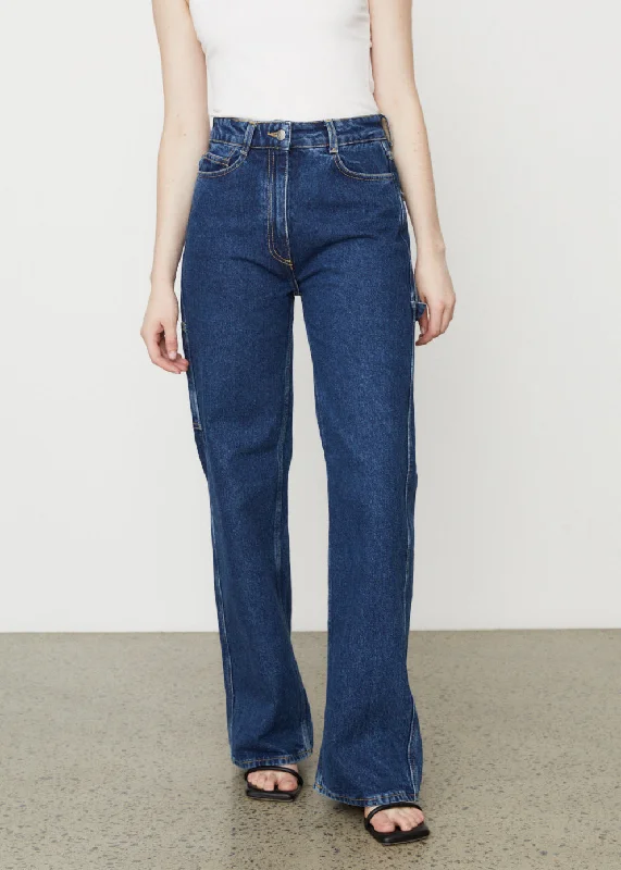 Women's denim jeans with a religious design embellishment-Salma Jeans