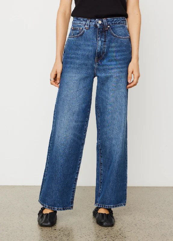 Women's denim jeans with a protest cause design embellishment-Flare Jeans 32"
