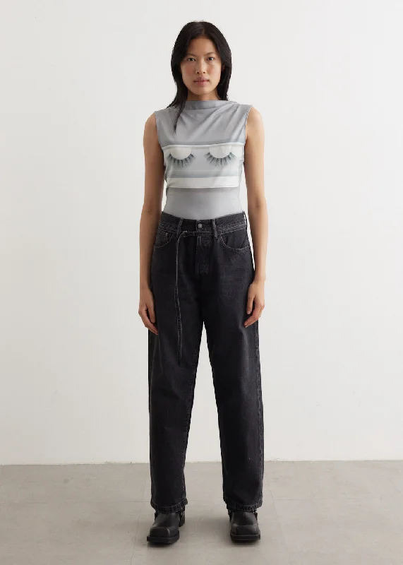 Women's denim jeans with a environmental change cause design embellishment-1991 Toj Vintage Jeans Women's denim jeans with a environmental change cause design embellishment-1991 Toj Vintage Jeans