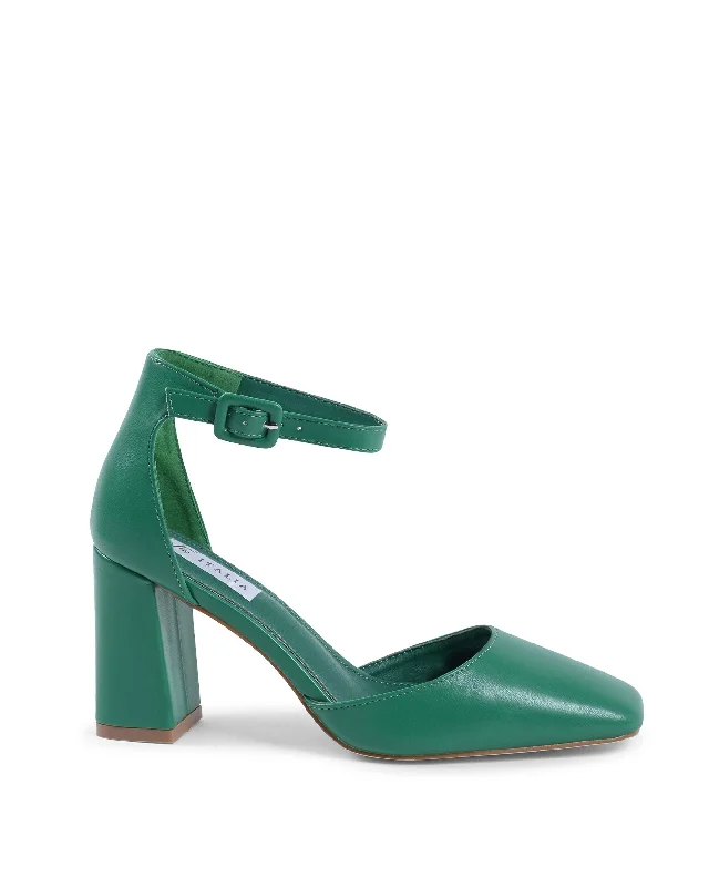 Stylish Ankle Strap Heels for Women--19V69 Italia Womens Ankle Strap Pump Green HLL0127 VERDE