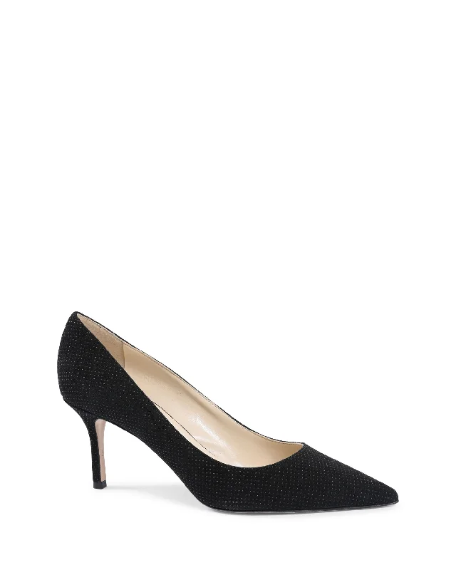 Stiletto Heel Pumps with Perfect Fit--19V69 Italia Womens Pump Black INES65 BLACK BOTT. FABRIC-Fashionable & Classic