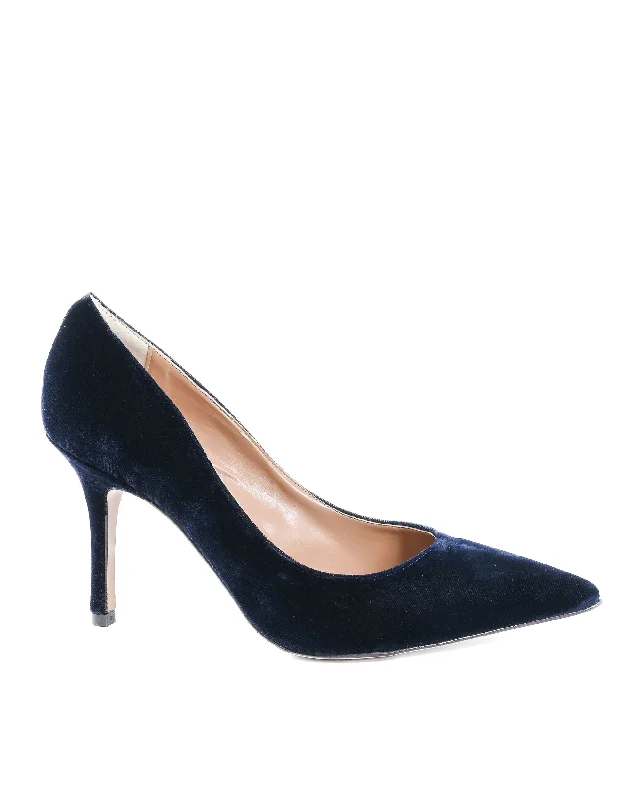 Stiletto Heel Pumps with Perfect Fit--19V69 Italia Womens Pump Blue DEC85 VELLUTO BLU-Fashionable & Classic