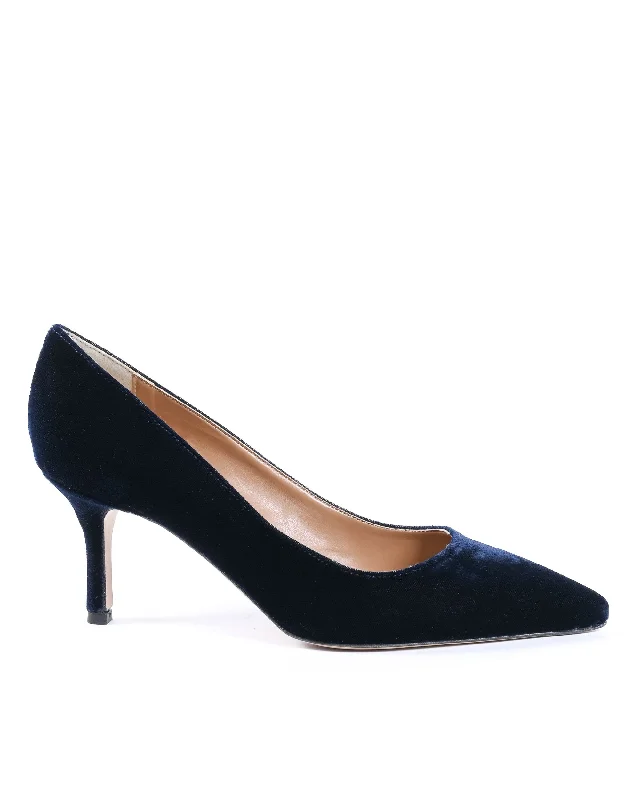 Stiletto Heel Pumps with Perfect Fit--19V69 Italia Womens Pump Dark Blue INES65 VELLUTO BLU-Fashionable & Classic