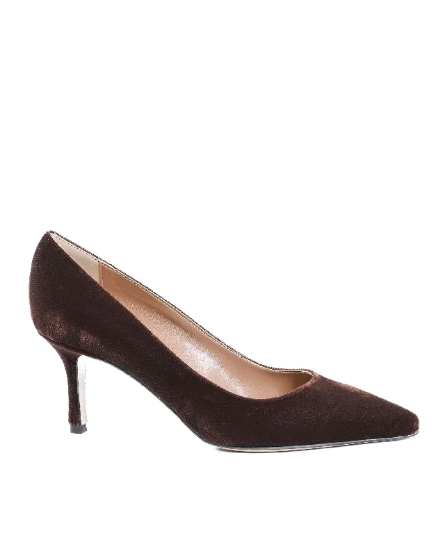 Stiletto Heel Pumps with Perfect Fit--19V69 Italia Womens Pump Dark Brown INES65 VELLUTO T.MORO-Fashionable & Classic