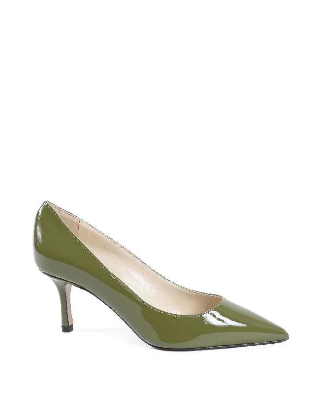 Stiletto Heel Pumps with Perfect Fit--19V69 Italia Womens Pump Dark Green INES65 GREEN PATENT-Fashionable & Classic