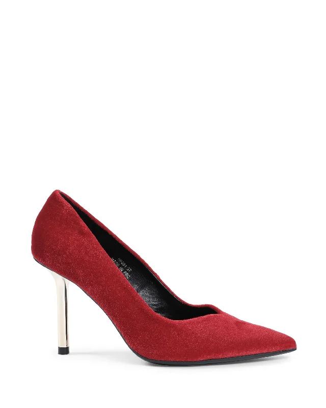 Stiletto Heel Pumps with Perfect Fit--19V69 Italia Womens Pump Red HF091 ROSSO-Fashionable & Classic